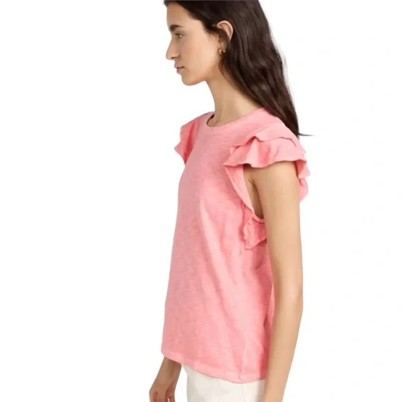 VERONICA BEARD AKEELA PEONY TEE SHIRT SIZE LARGE